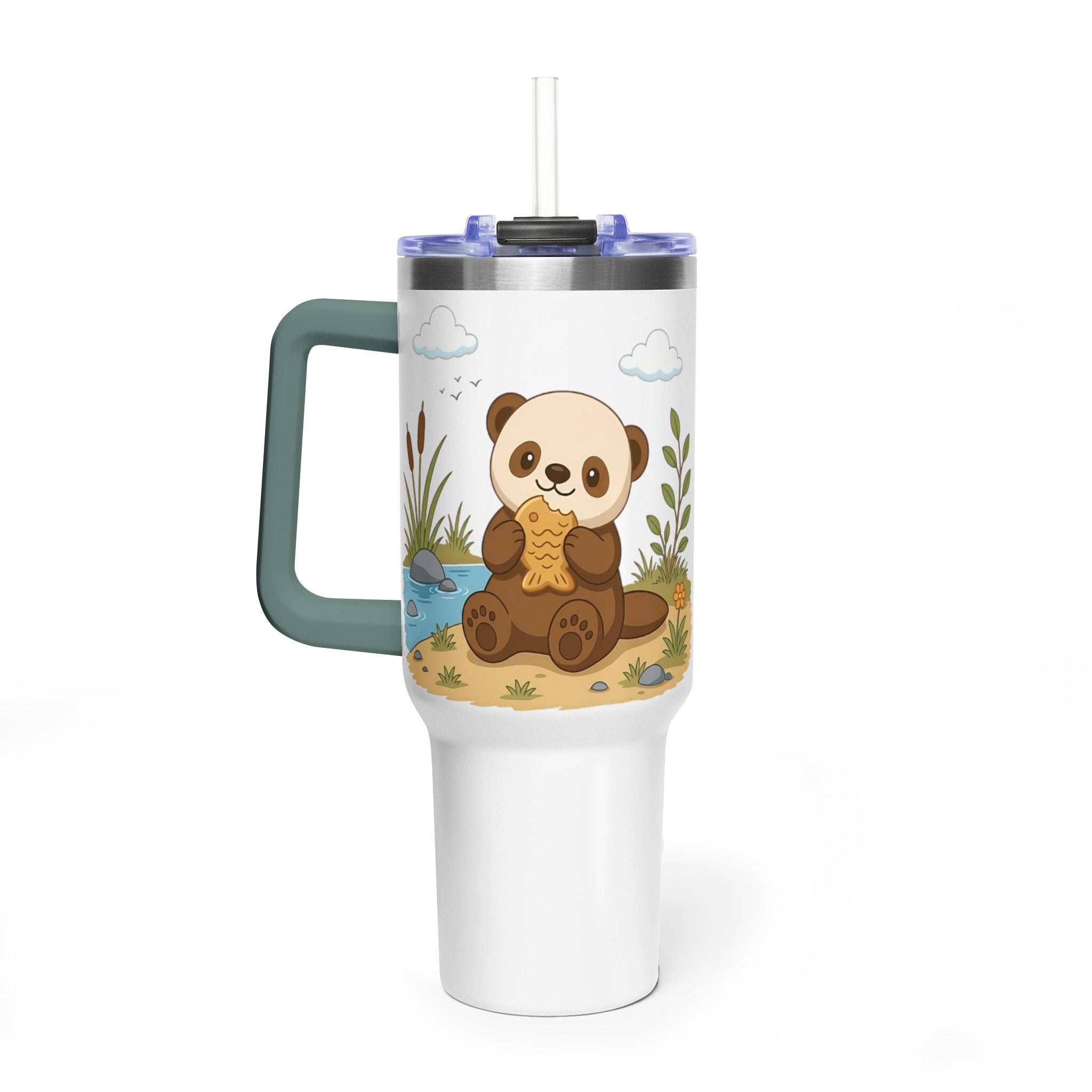 Oscar's 40oz Vacuum Tumbler with Straw (With Background)