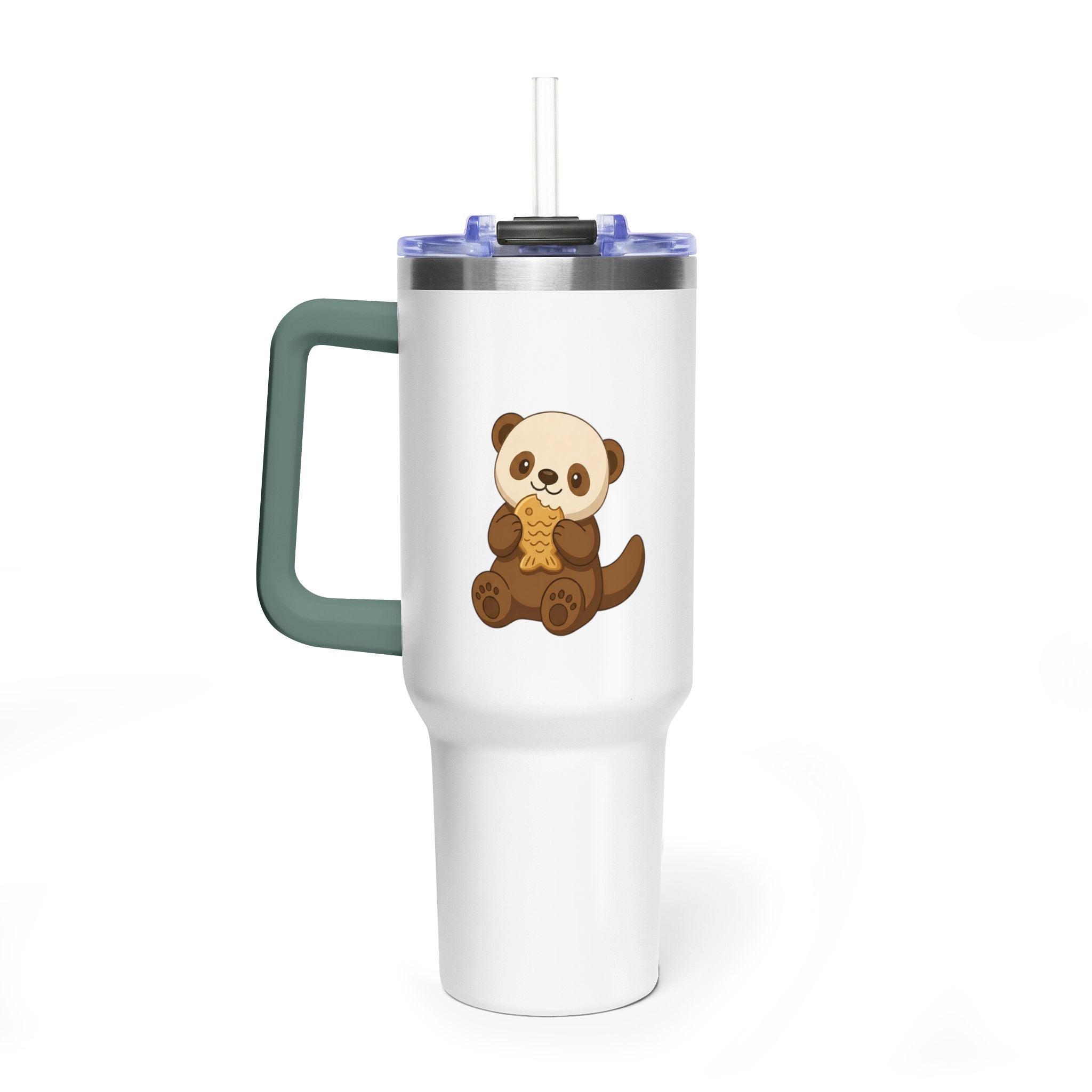 Oscar's 40oz Vacuum Tumbler with Straw (Without Background)